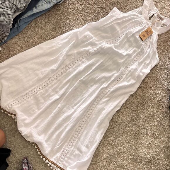 NWT Natural Cotton White The Eclipse Collection White Sun Dress size XL - Picture 1 of 6